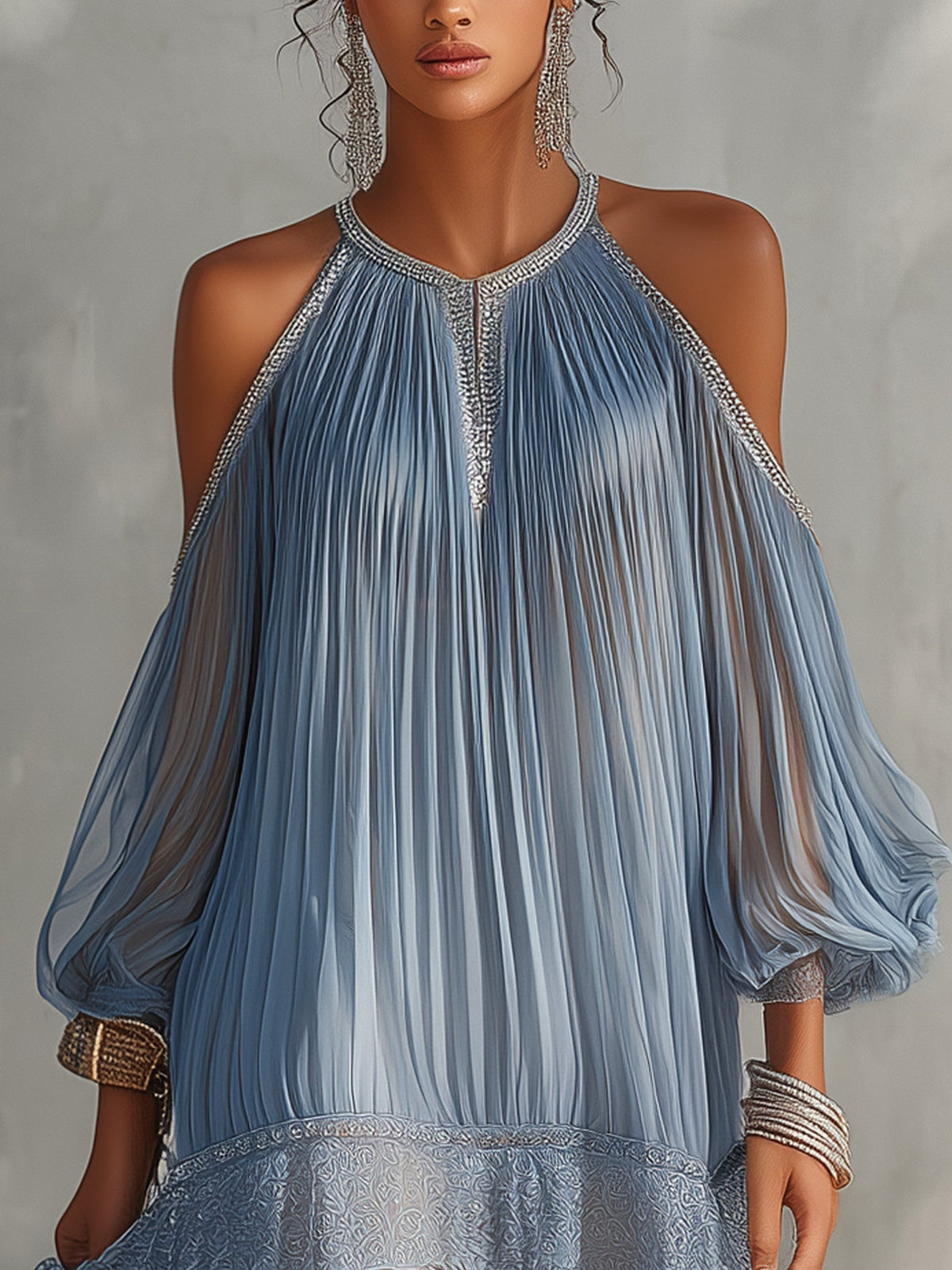 Vestido corto Kaia de hombros descubiertos