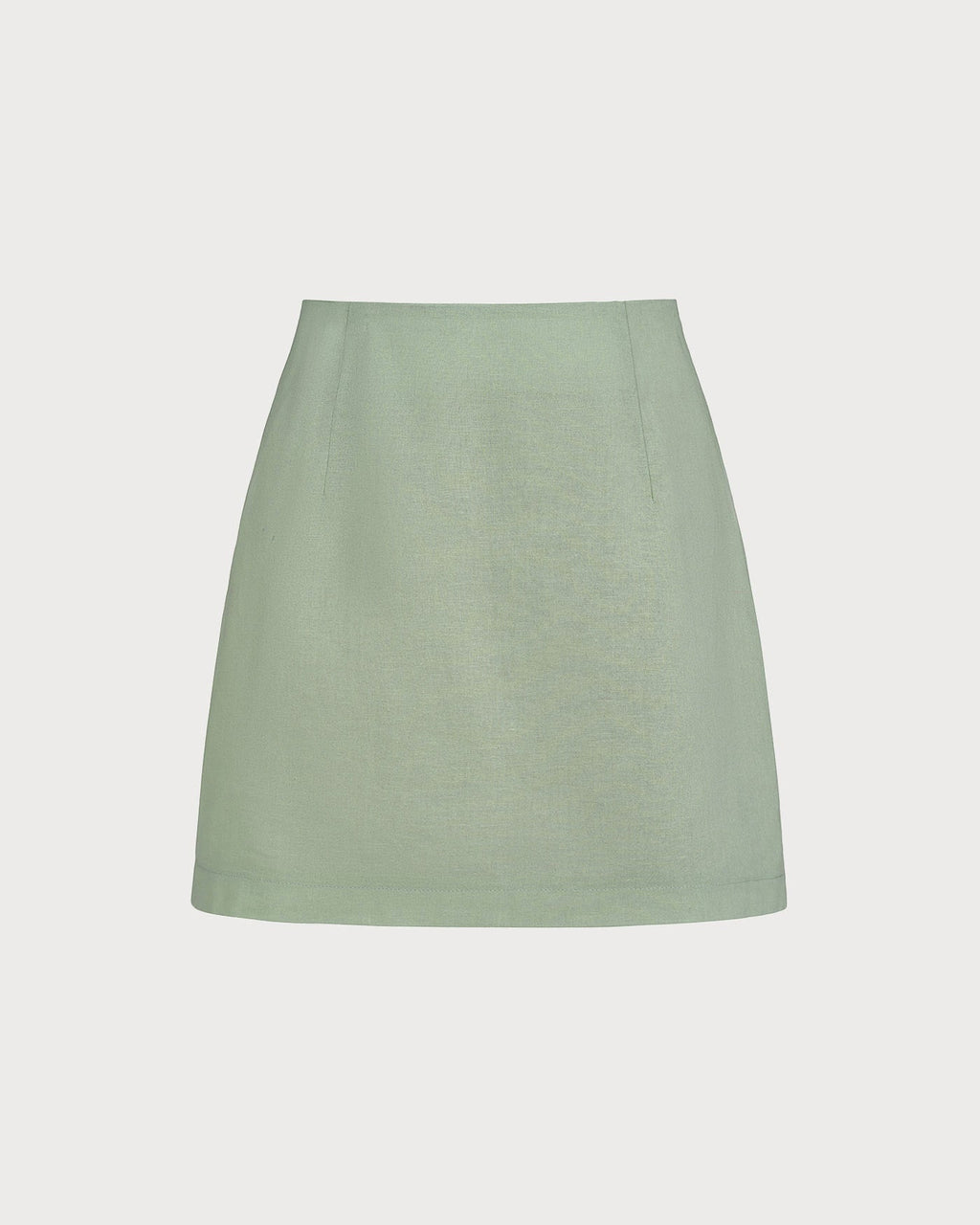 Minifalda verde de corte en A