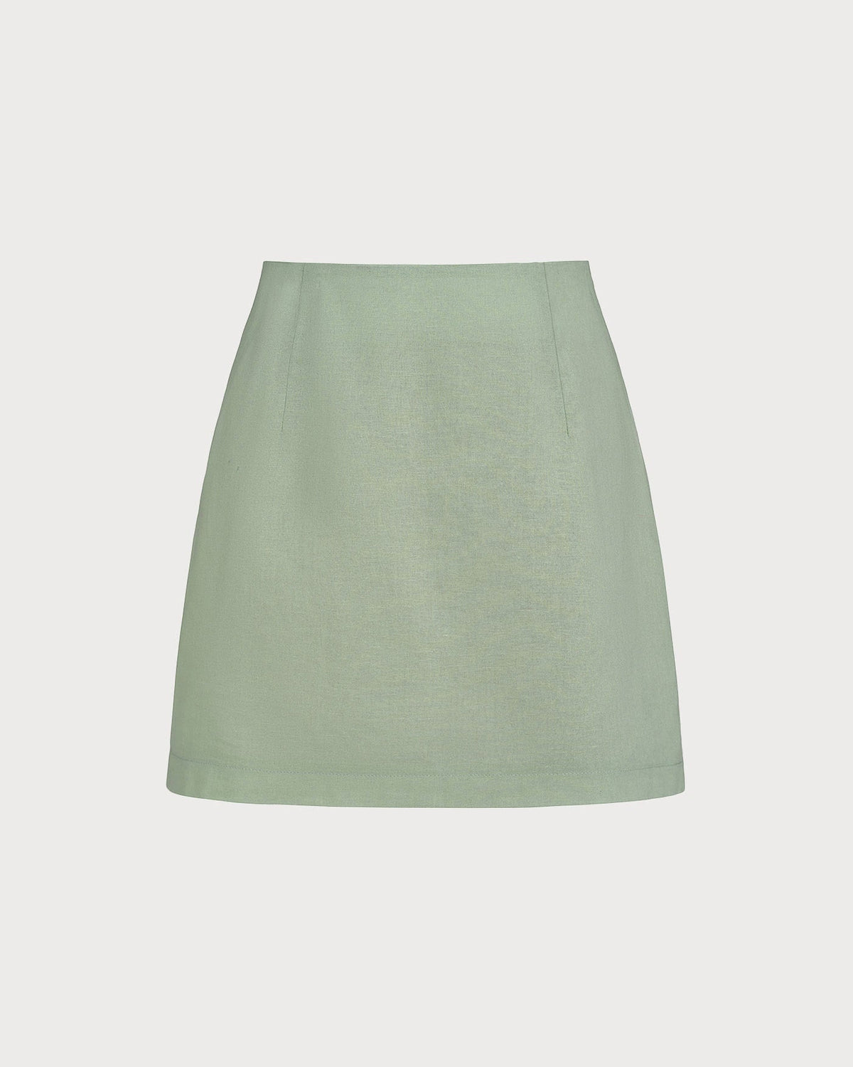 Minifalda verde de corte en A