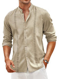 Camisa guayabera cubana de lino bordada