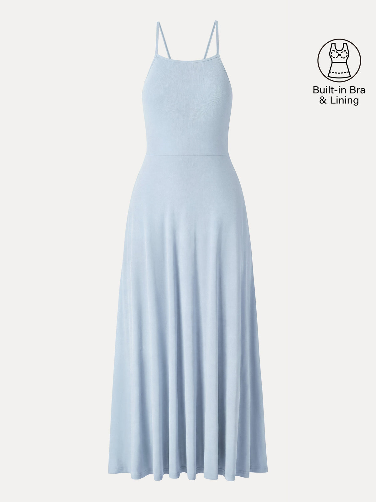Vestido brami midi de lino y tirantes finos