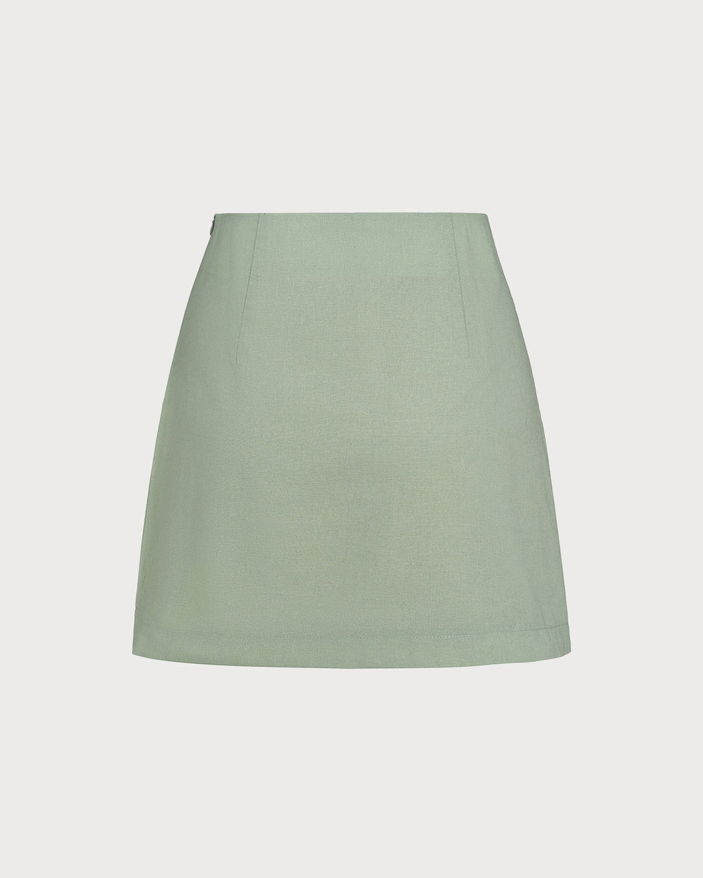 Minifalda verde de corte en A