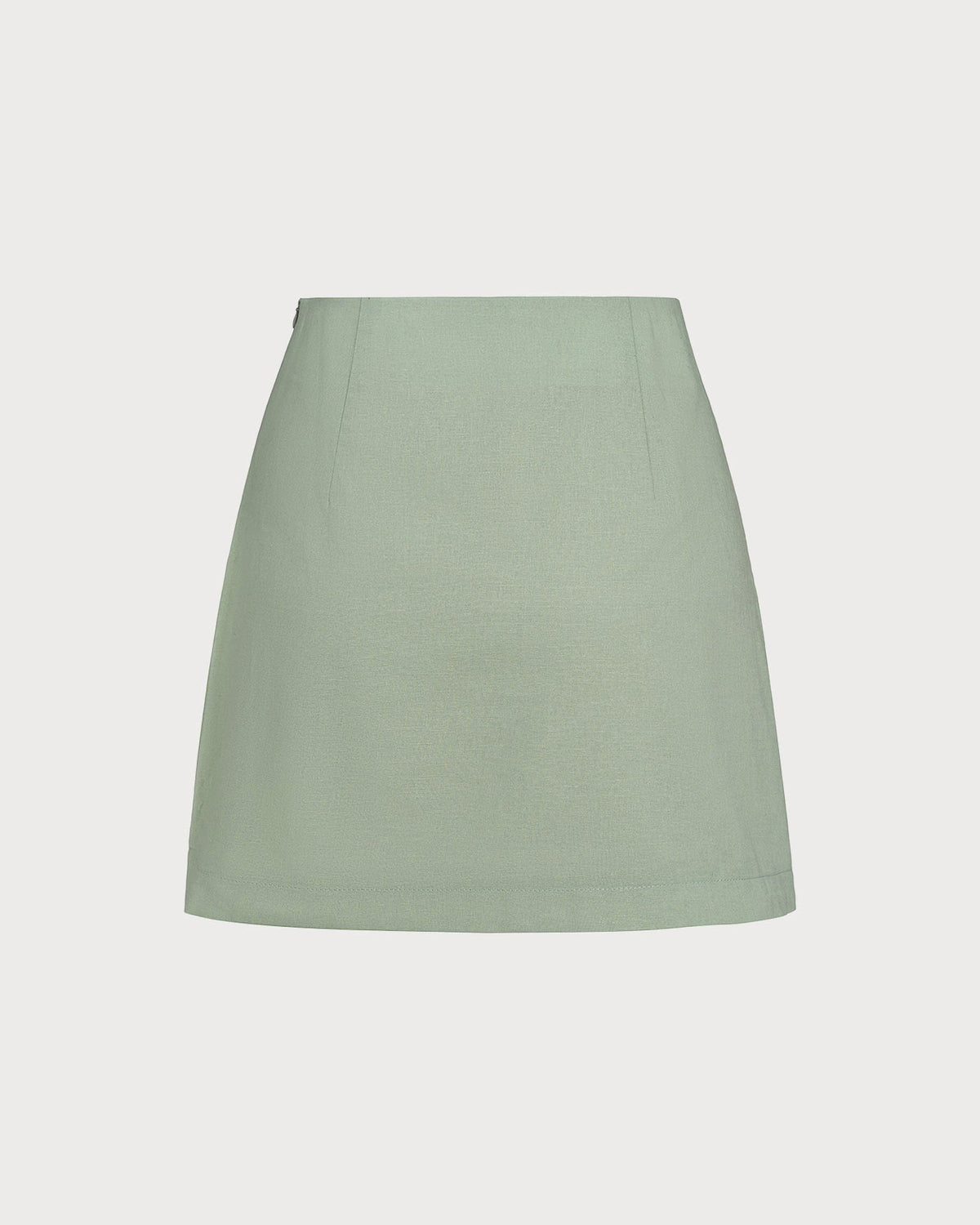 Minifalda verde de corte en A