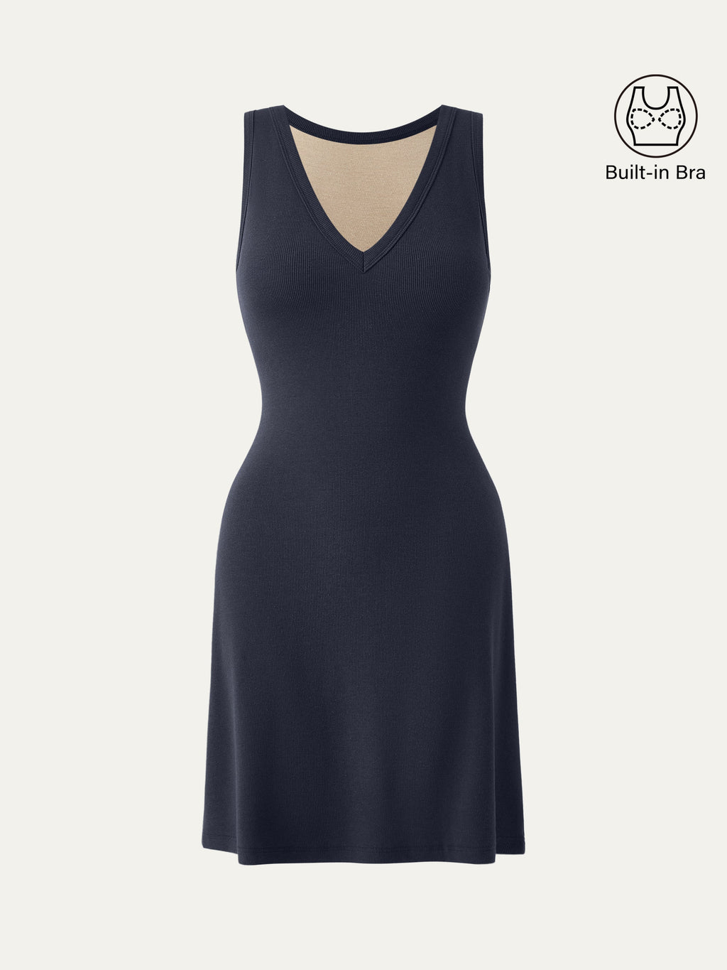 Vestido brami tank línea A de cuello en V vaporoso