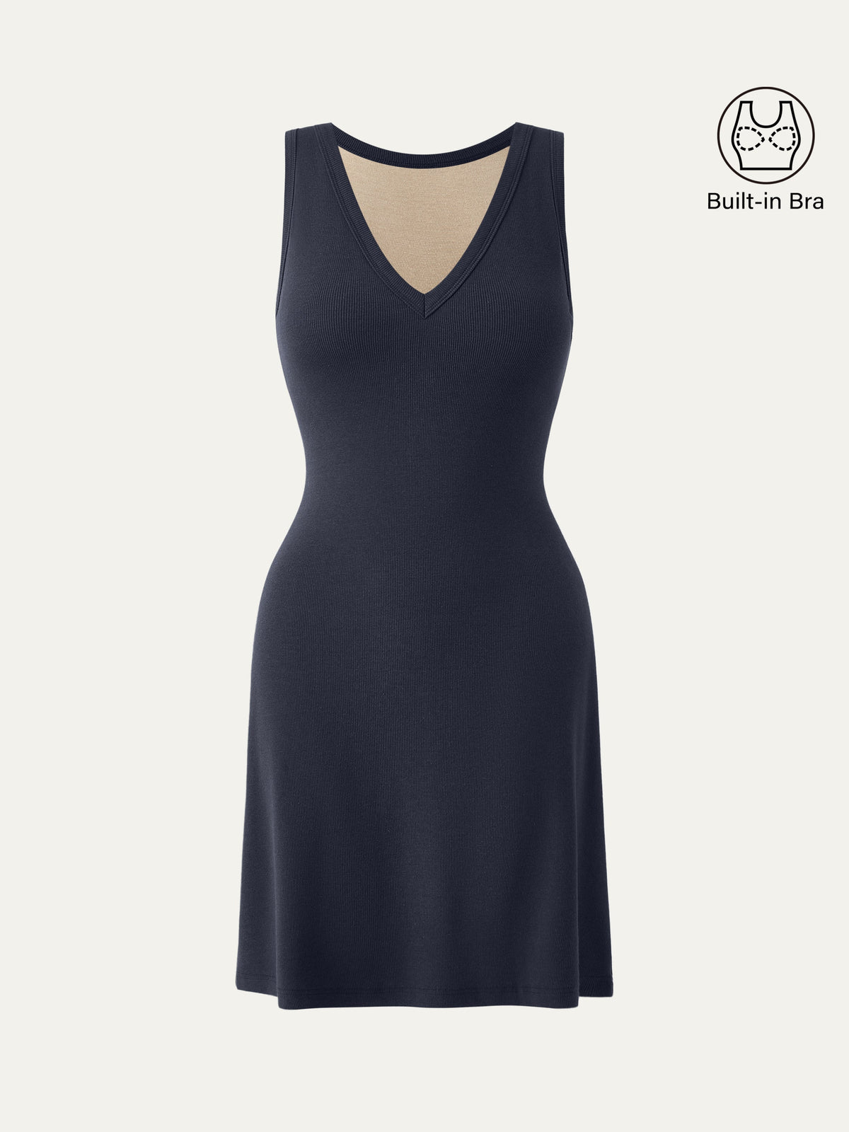 Vestido brami tank línea A de cuello en V vaporoso