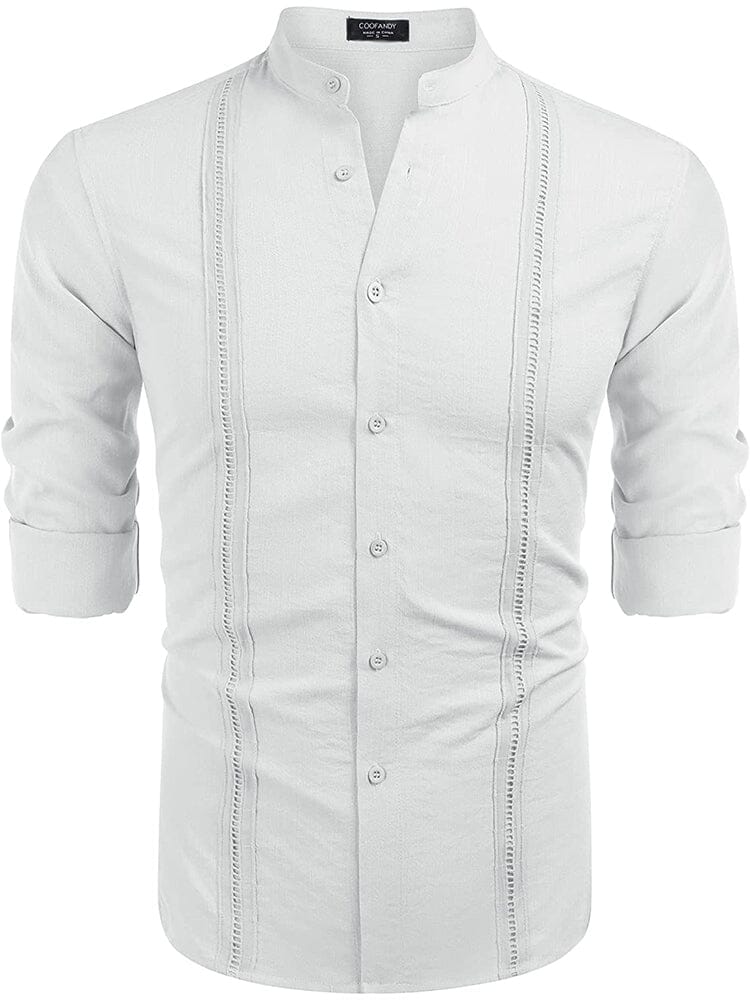 Camisa guayabera cubana de lino bordada