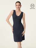 Vestido brami tank línea A de cuello en V vaporoso