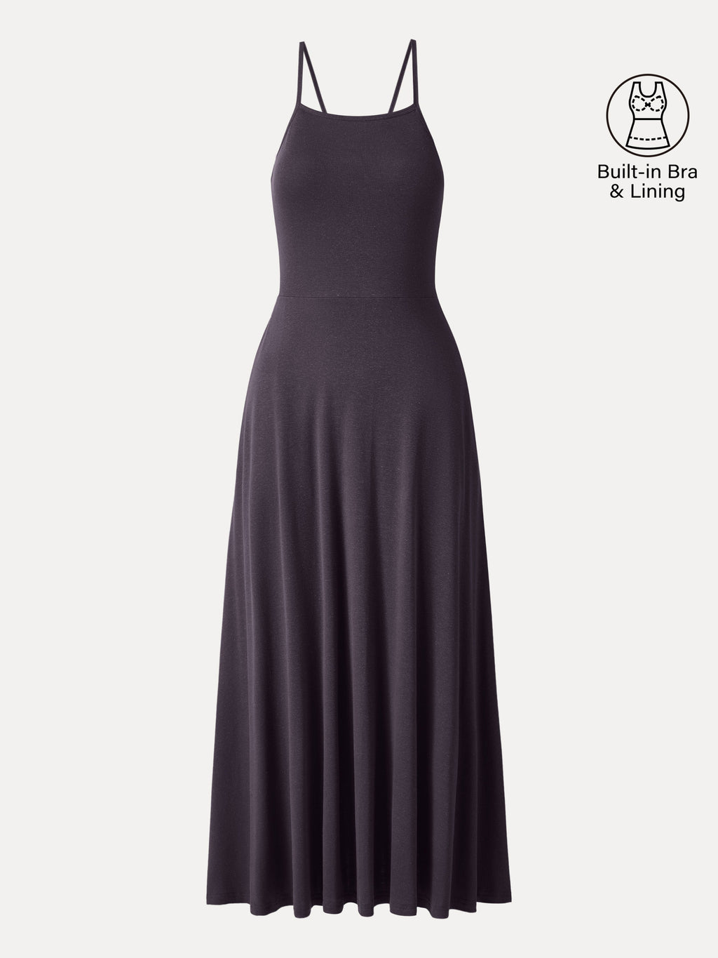 Vestido brami midi de lino y tirantes finos