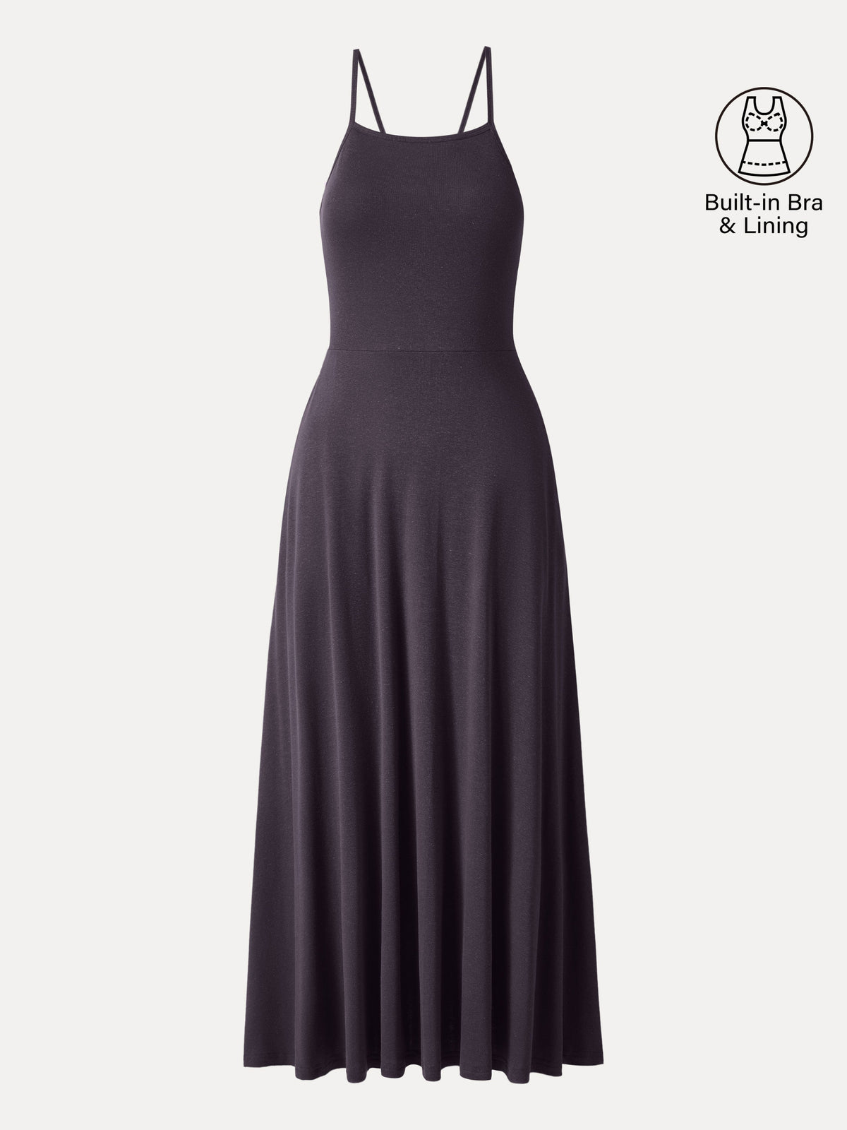 Vestido brami midi de lino y tirantes finos