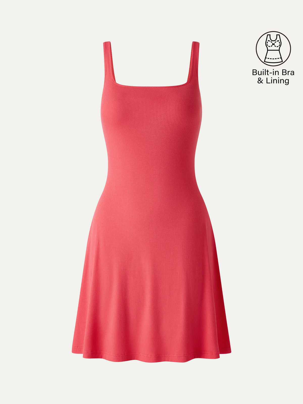 Vestido brami de cuello cuadrado y espalda abierta, tacto fresco