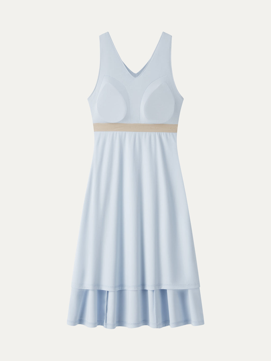 Vestido brami midi línea A de cuello en V, tacto fresco