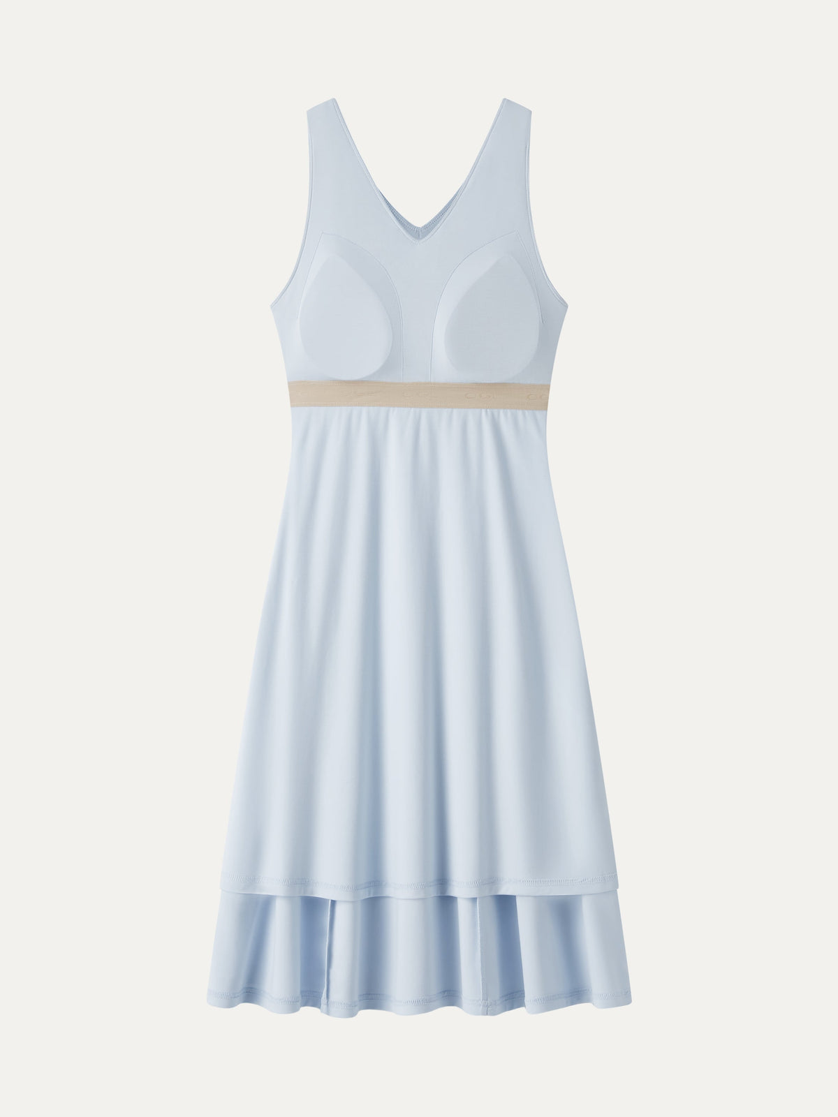 Vestido brami midi línea A de cuello en V, tacto fresco