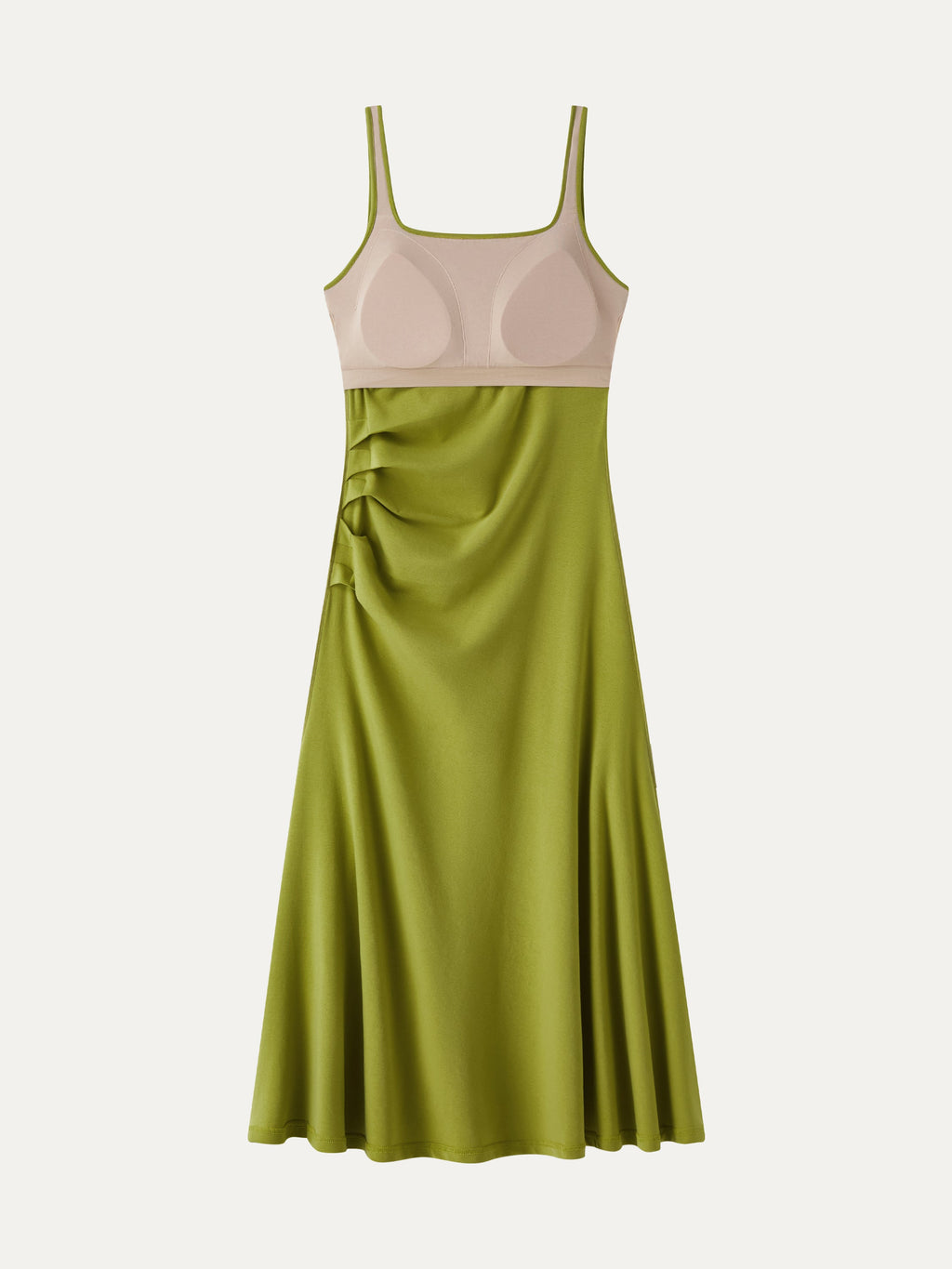 Vestido midi brami de cuello cuadrado con espalda baja