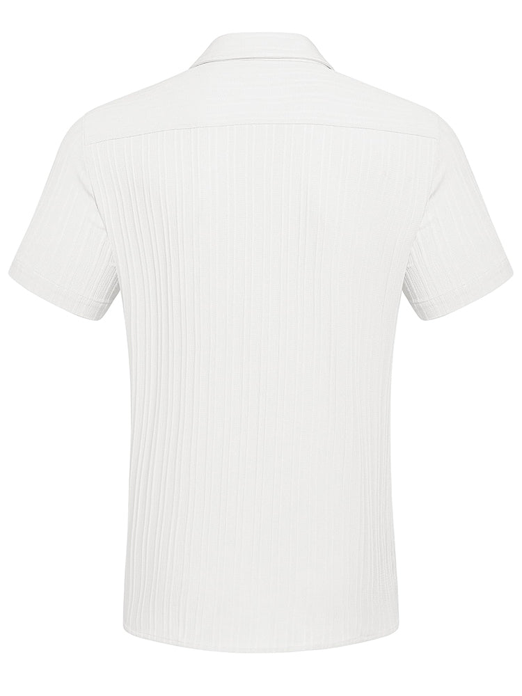 Camisa texturizada de botones casual