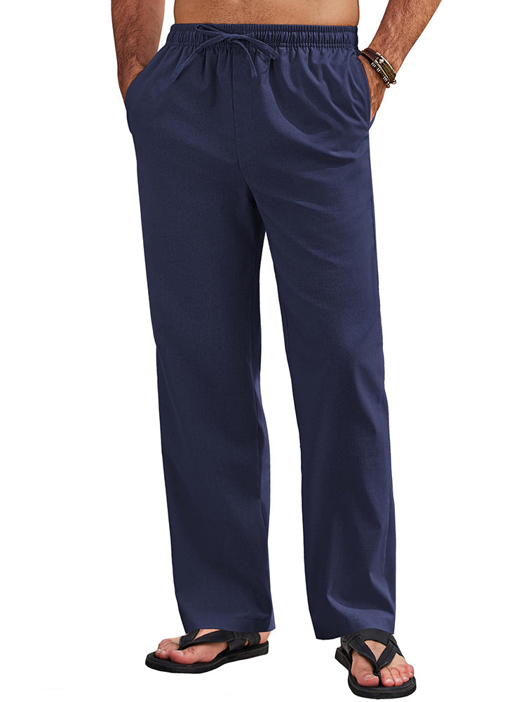 Pantalón de lino para playa y yoga