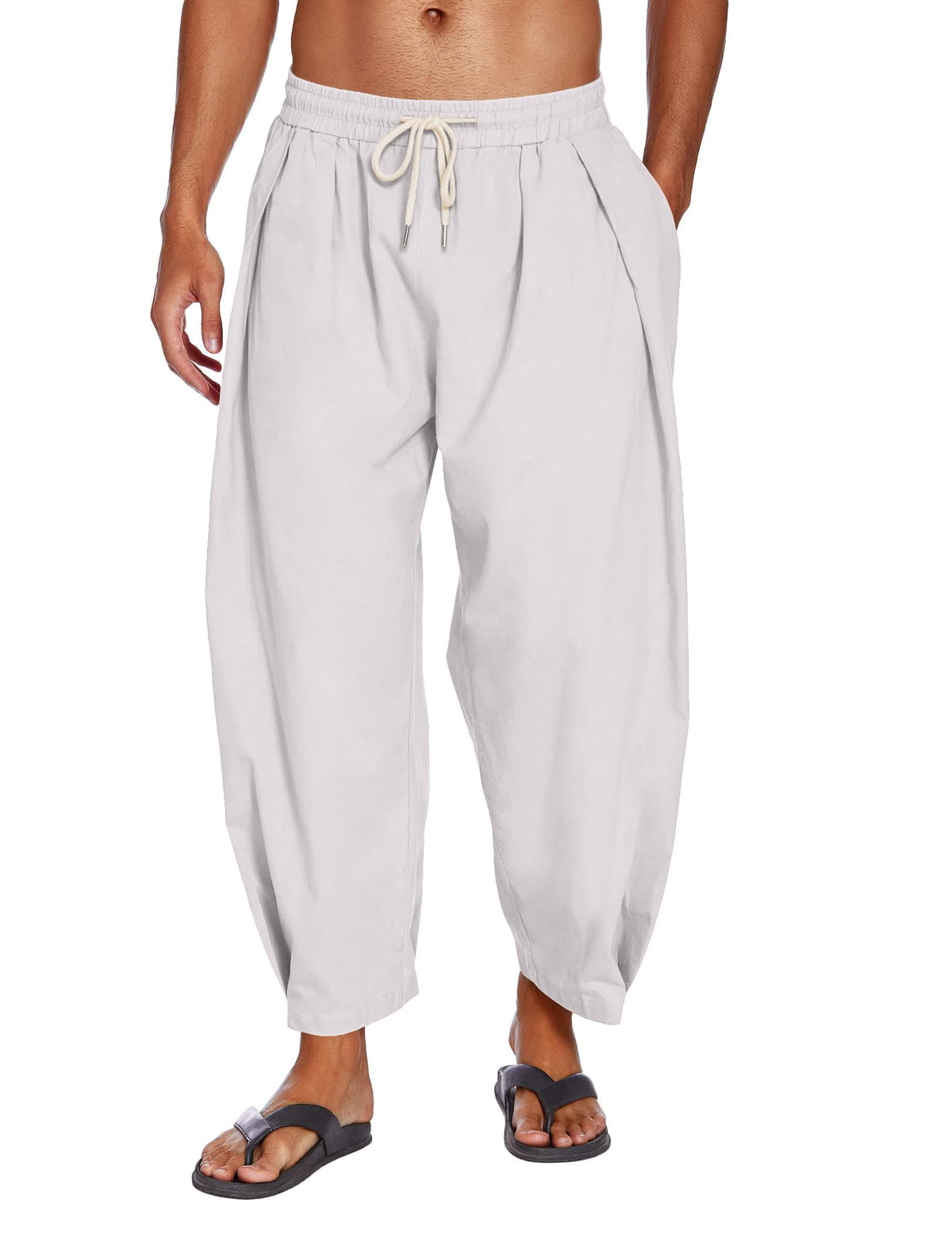 Pantalón harem holgado con bolsillos