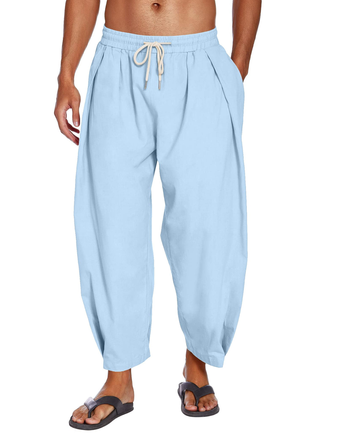 Pantalón harem holgado con bolsillos