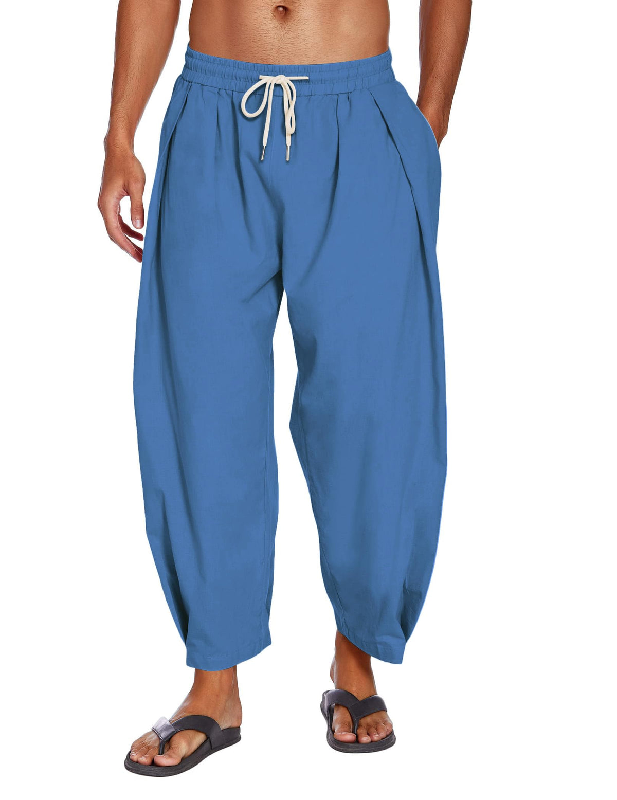 Pantalón harem holgado con bolsillos