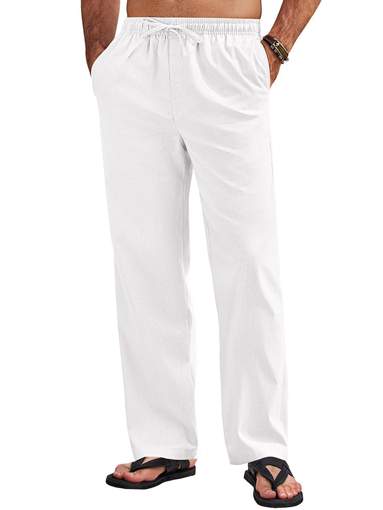 Pantalón de lino para playa y yoga