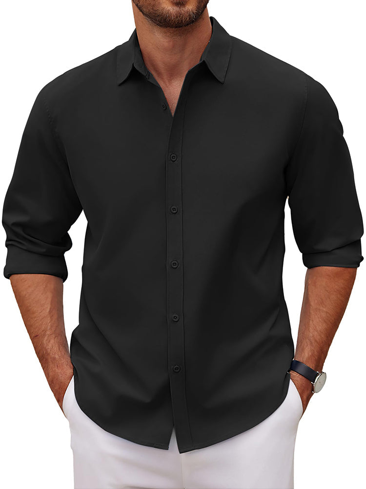 Camisa de vestir casual de botones