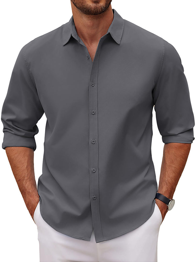 Camisa de vestir casual de botones