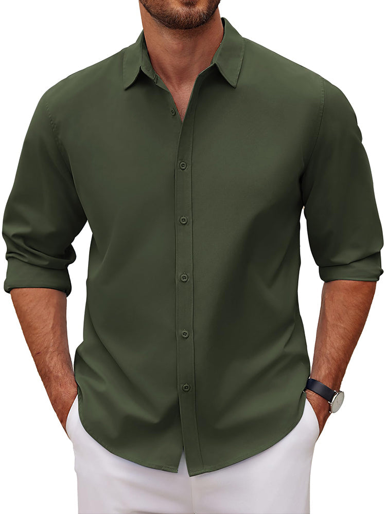 Camisa de vestir casual de botones