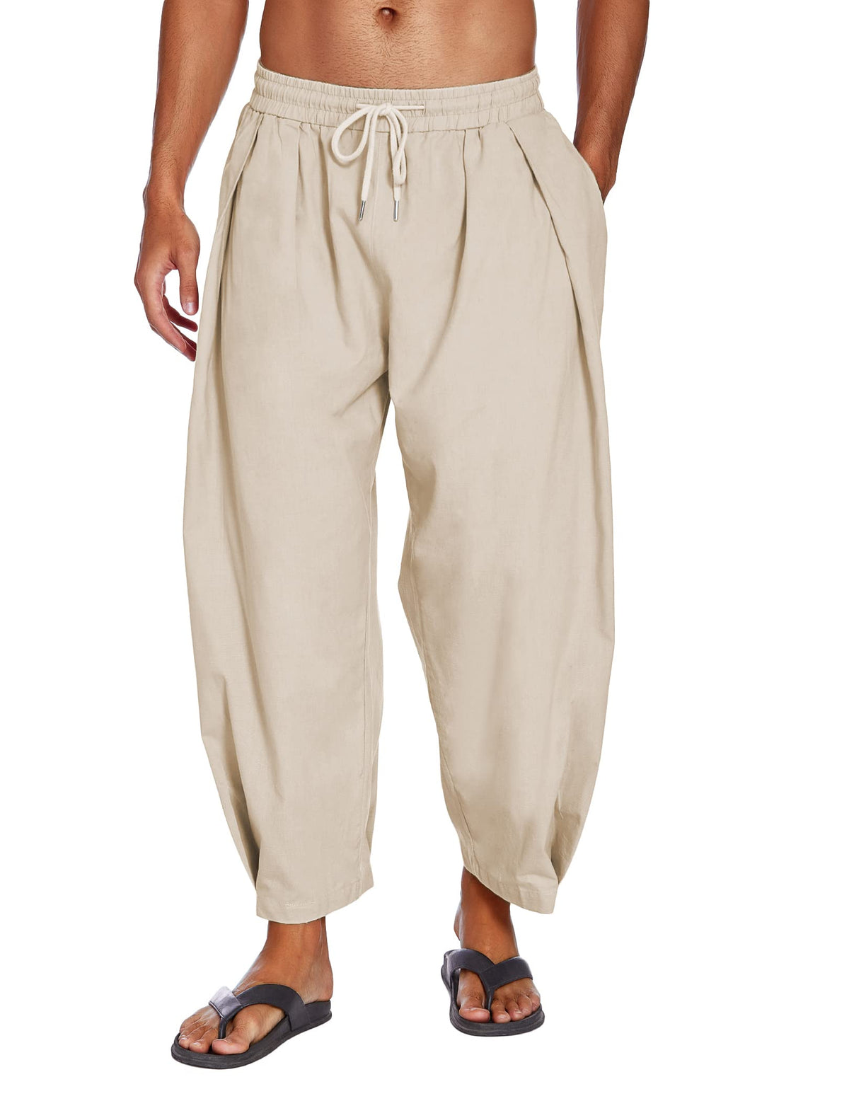 Pantalón harem holgado con bolsillos