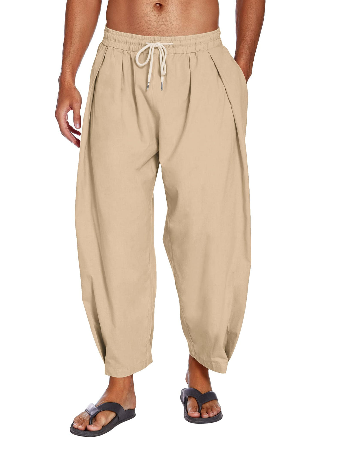 Pantalón harem holgado con bolsillos