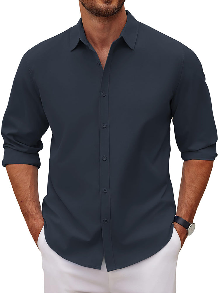Camisa de vestir casual de botones