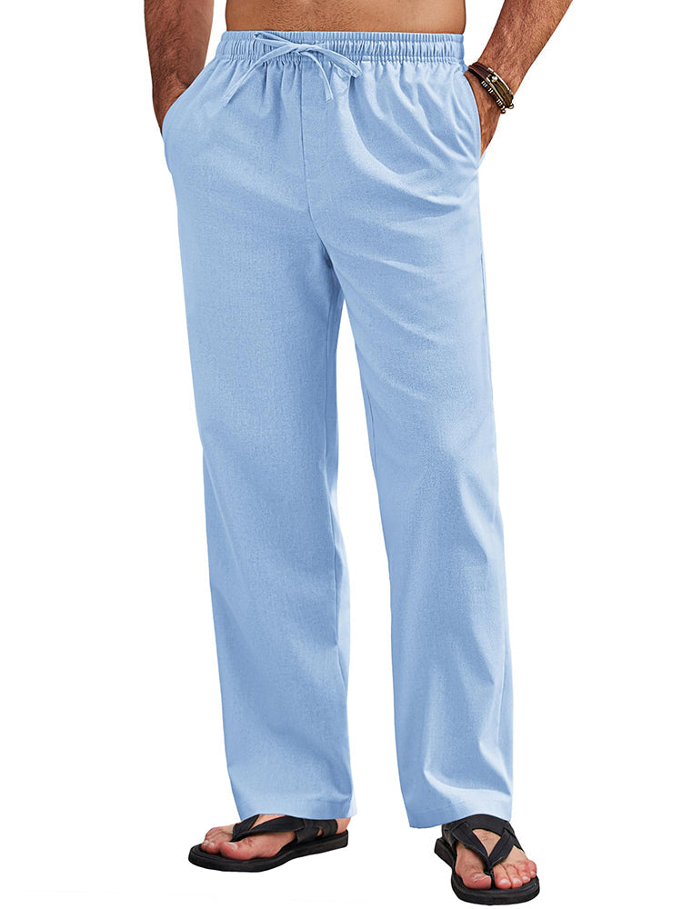 Pantalón de lino para playa y yoga