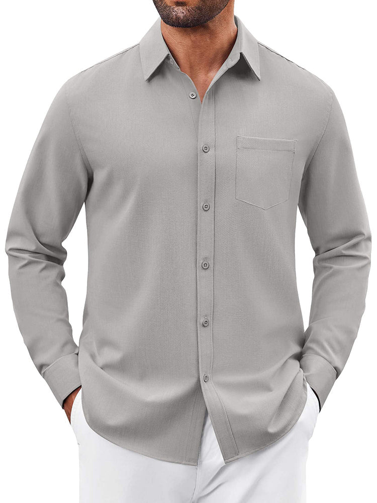 Camisa de vestir business casual de botones
