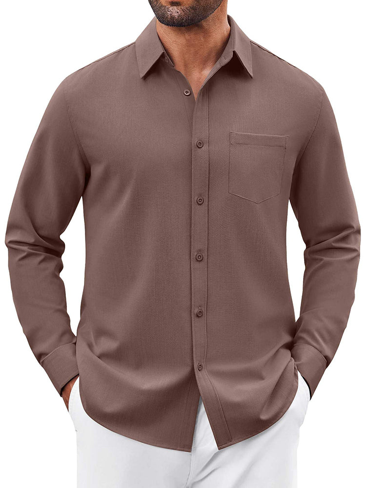 Camisa de vestir business casual de botones