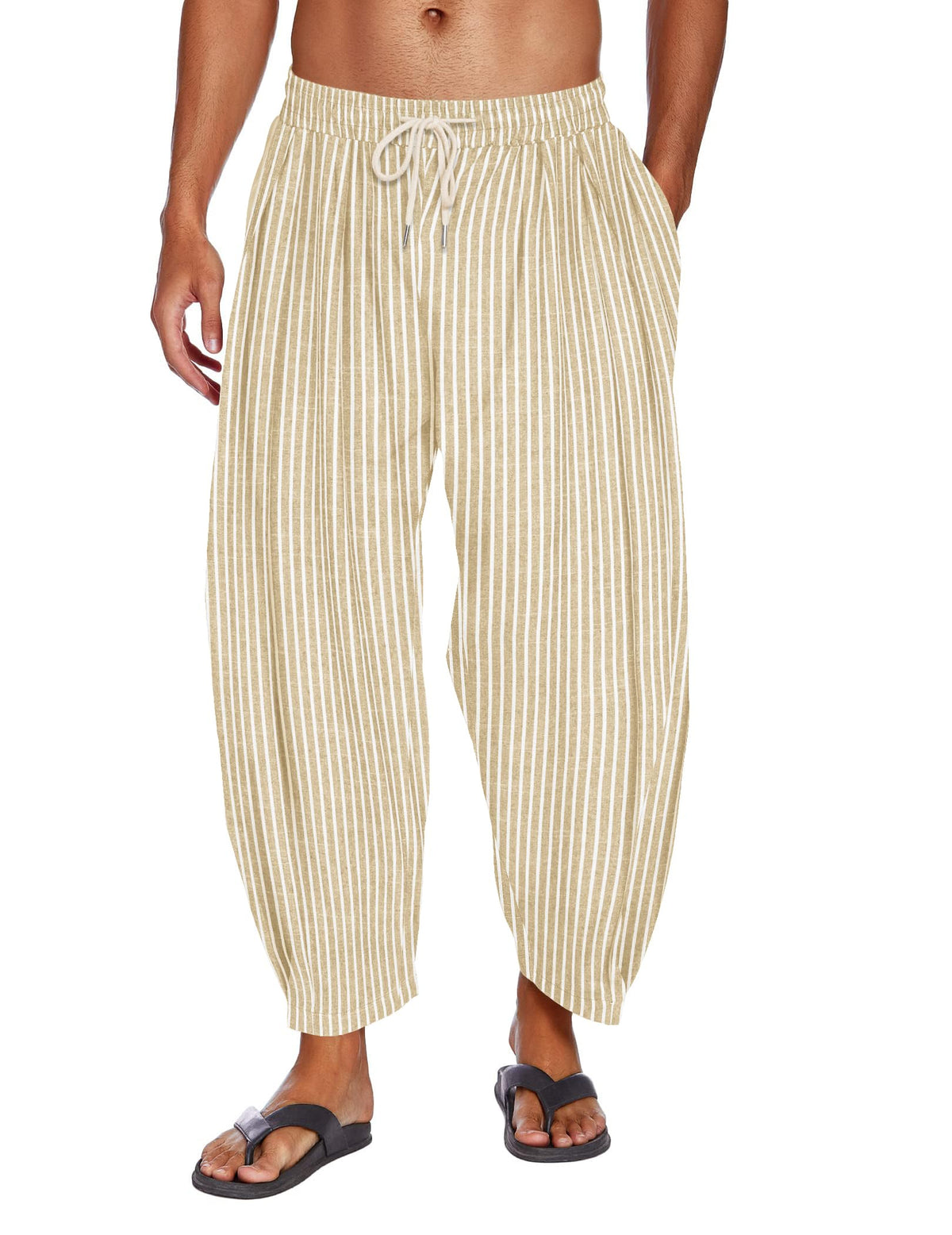 Pantalón harem holgado con bolsillos