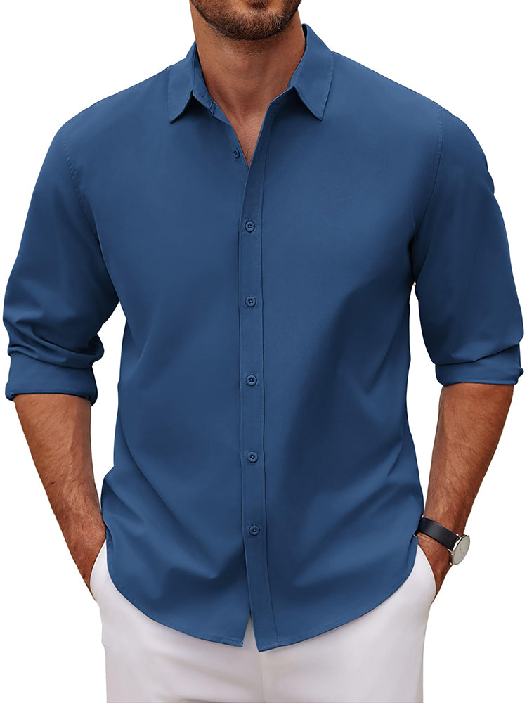 Camisa de vestir casual de botones