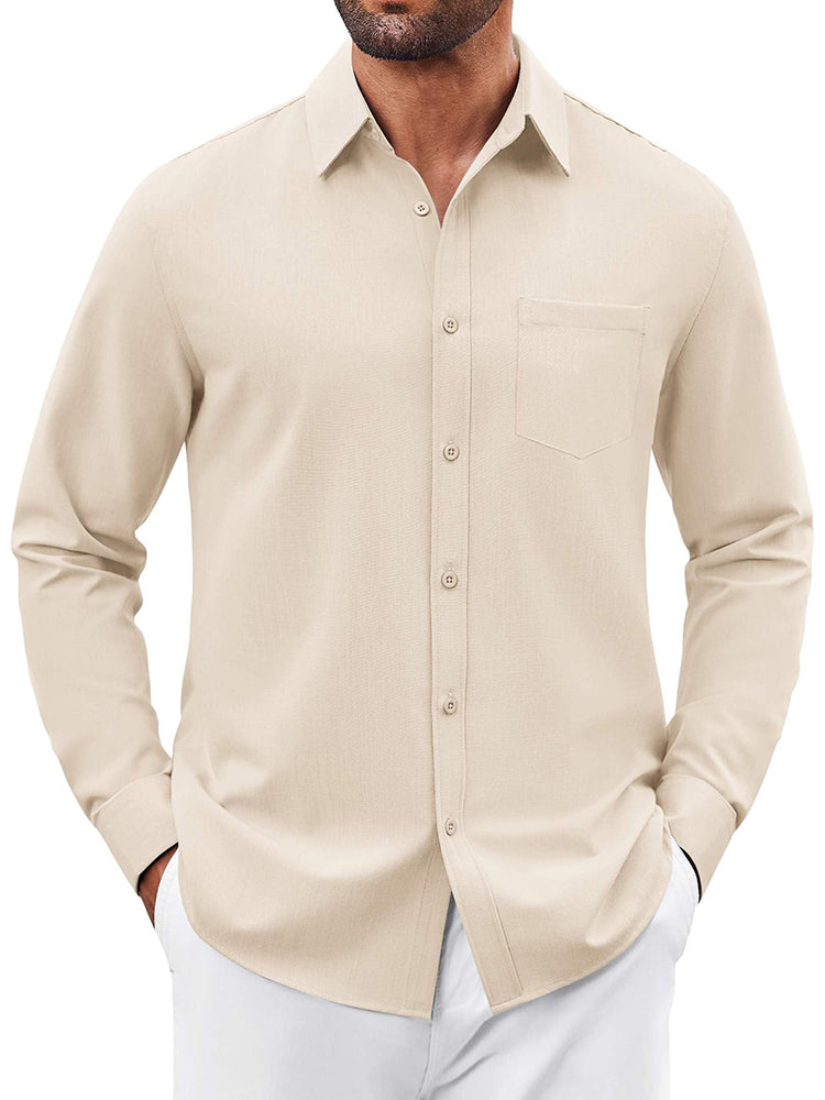 Camisa de vestir business casual de botones