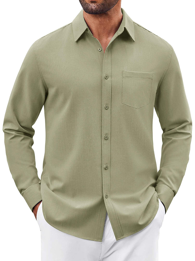 Camisa de vestir business casual de botones