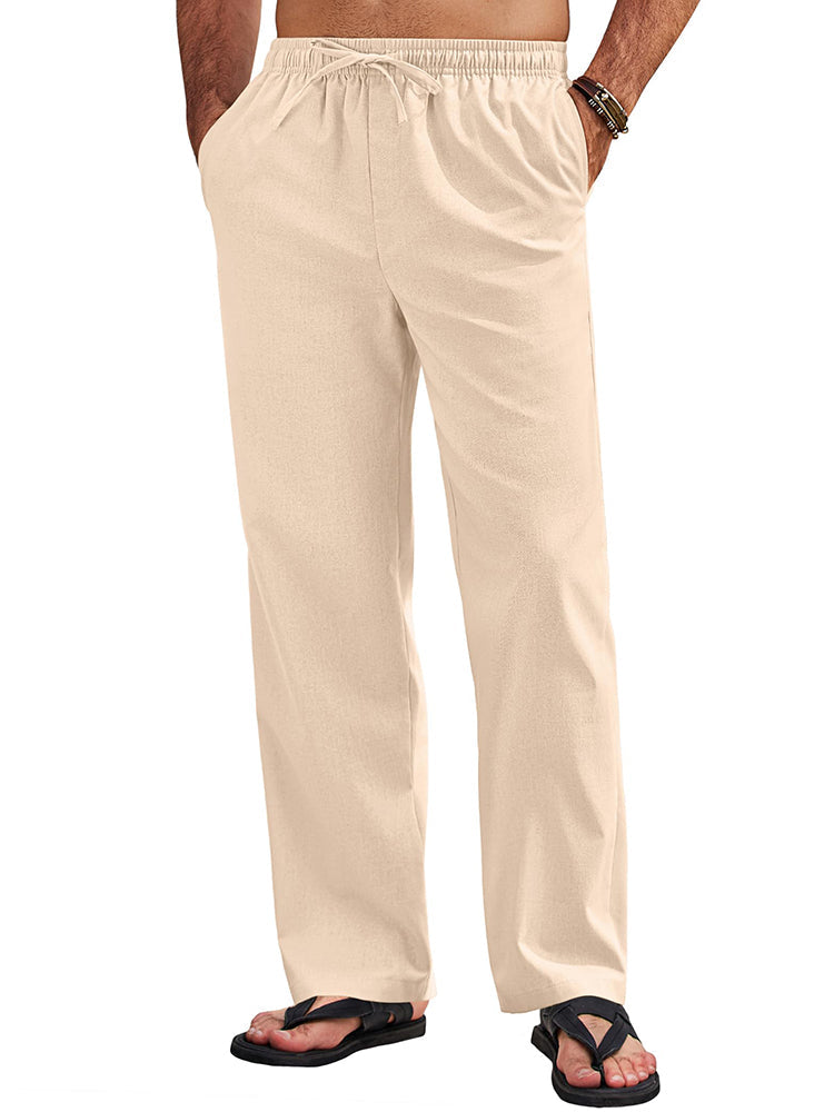 Pantalón de lino para playa y yoga
