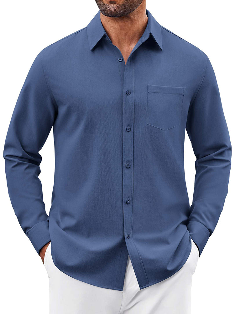 Camisa de vestir business casual de botones