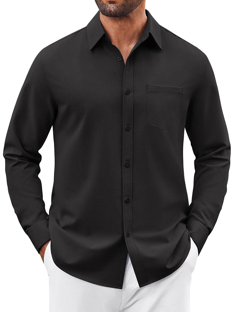 Camisa de vestir business casual de botones