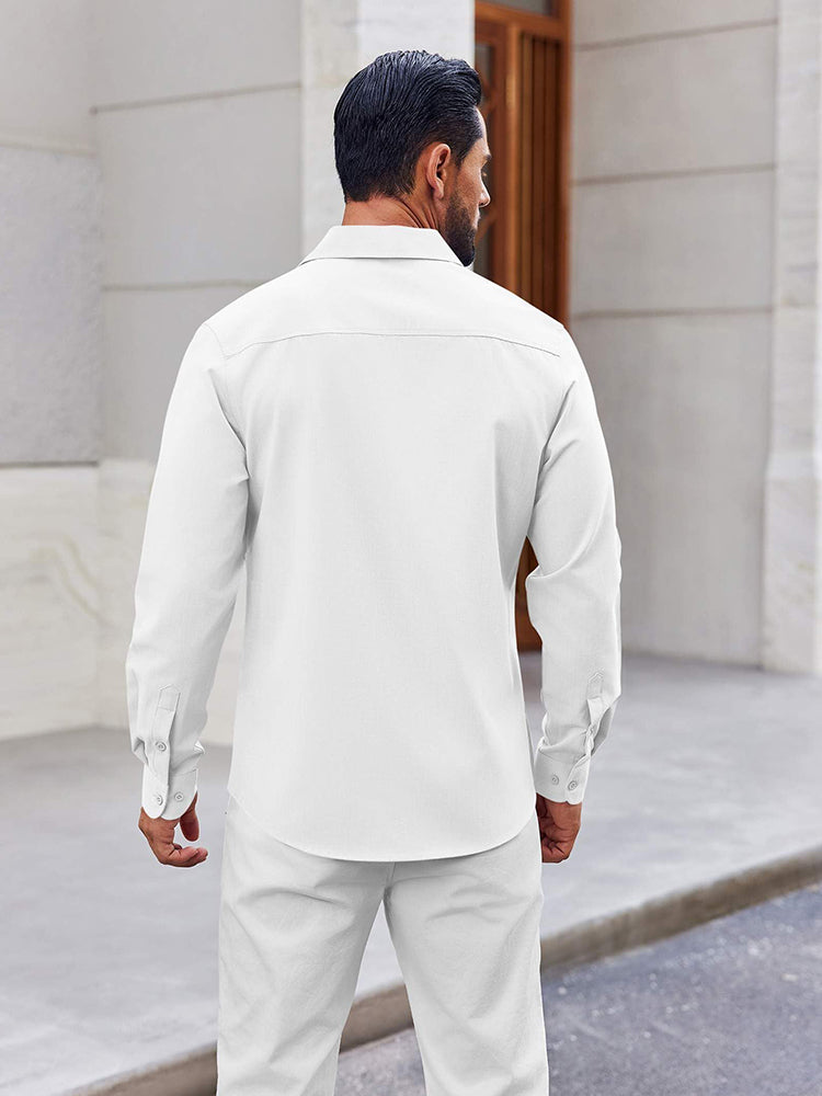 Camisa de vestir business casual de botones