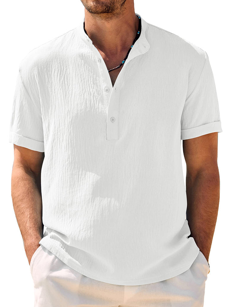 Camisa henley suave y transpirable