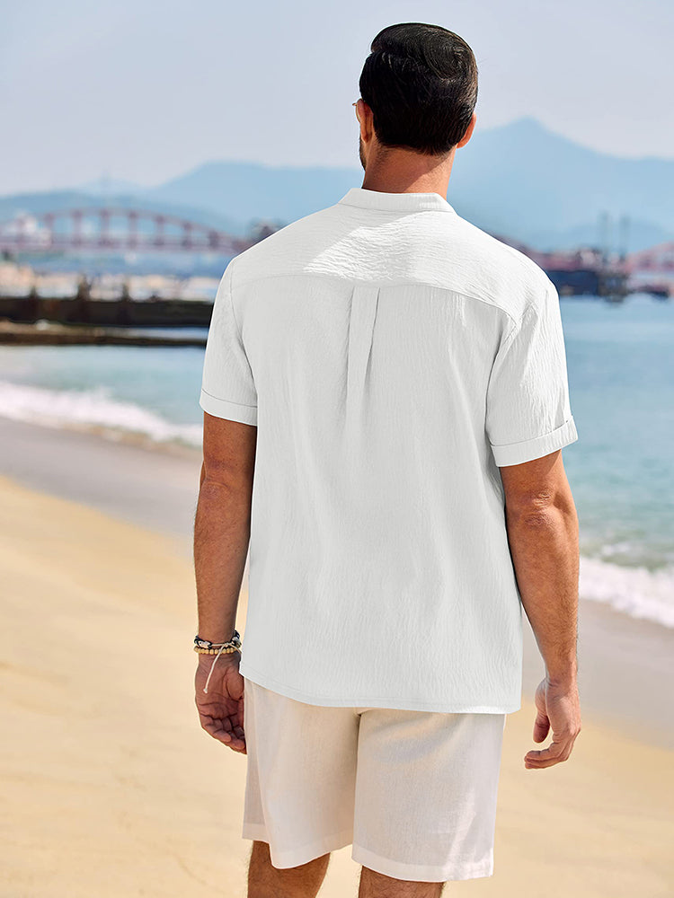 Camisa henley suave y transpirable