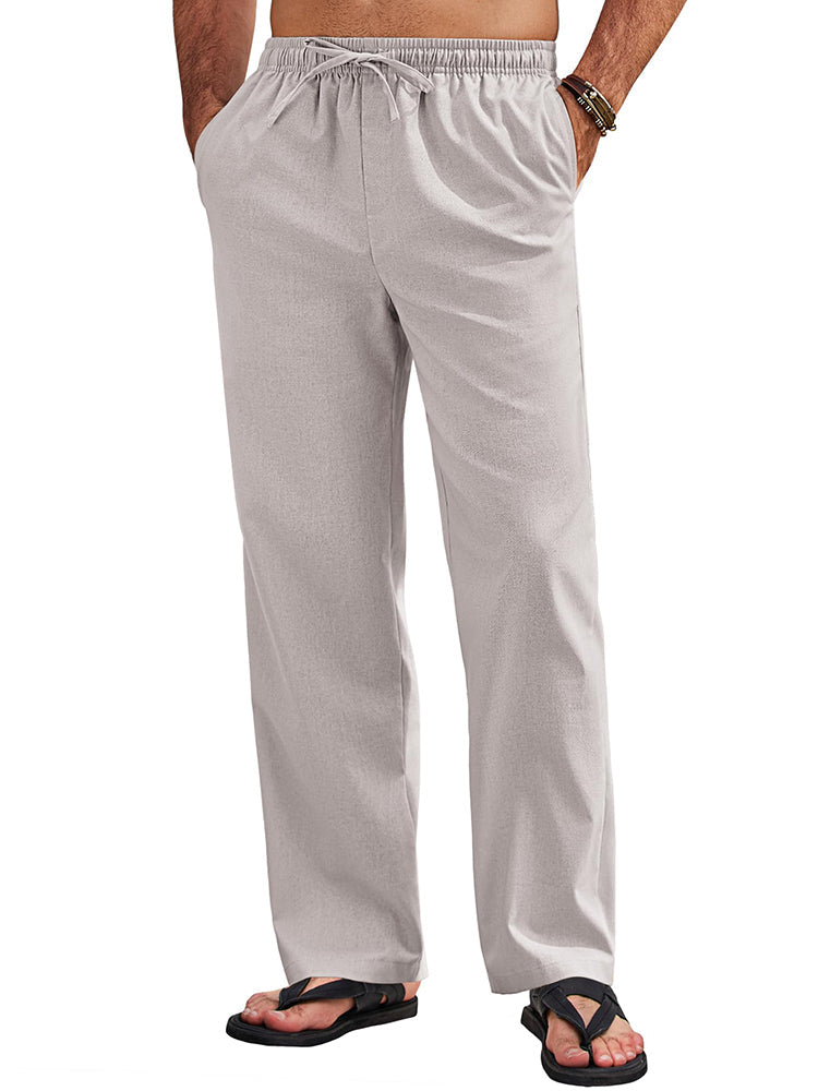 Pantalón de lino para playa y yoga
