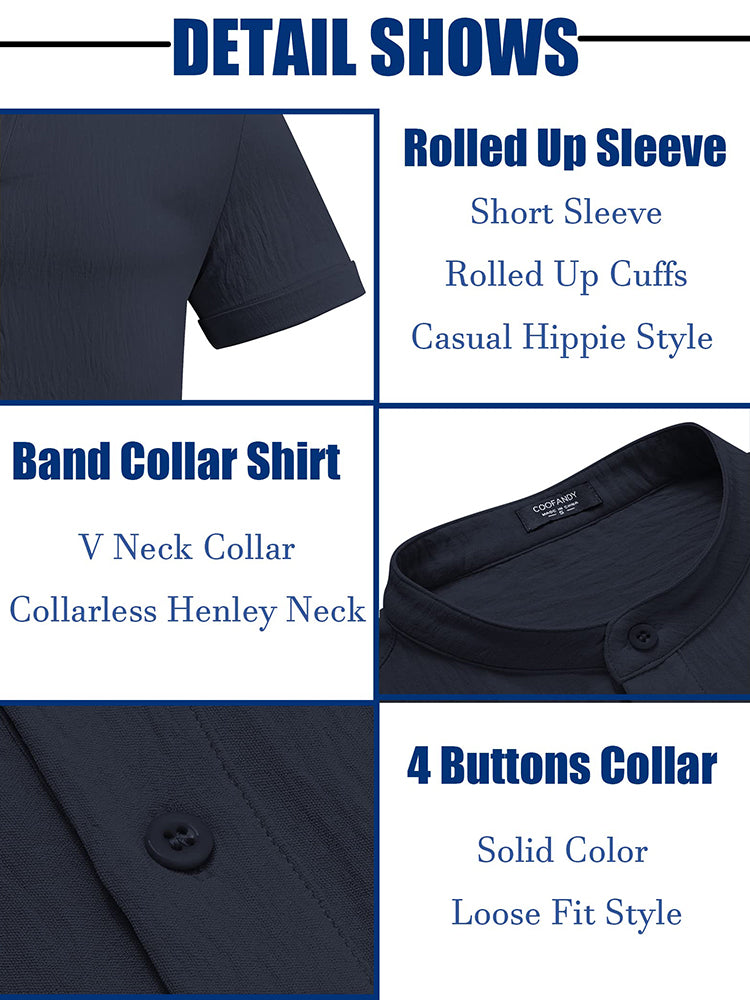 Camisa henley lisa transpirable