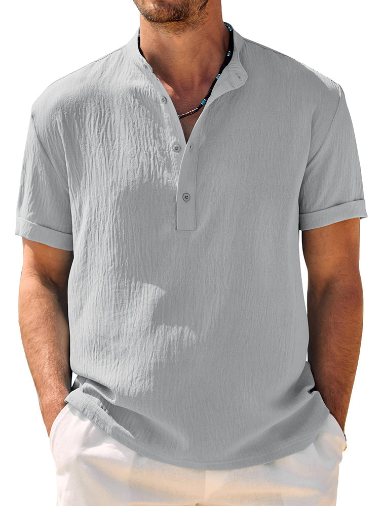 Camisa henley suave y transpirable