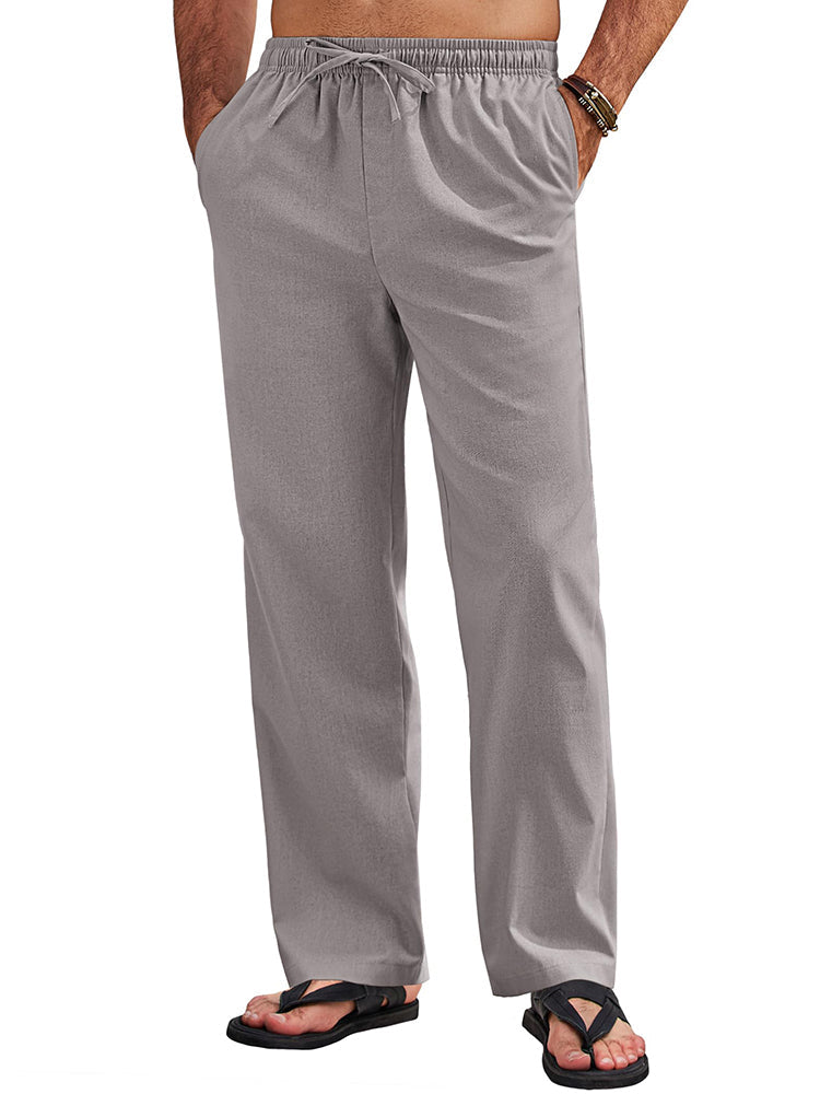 Pantalón de lino para playa y yoga