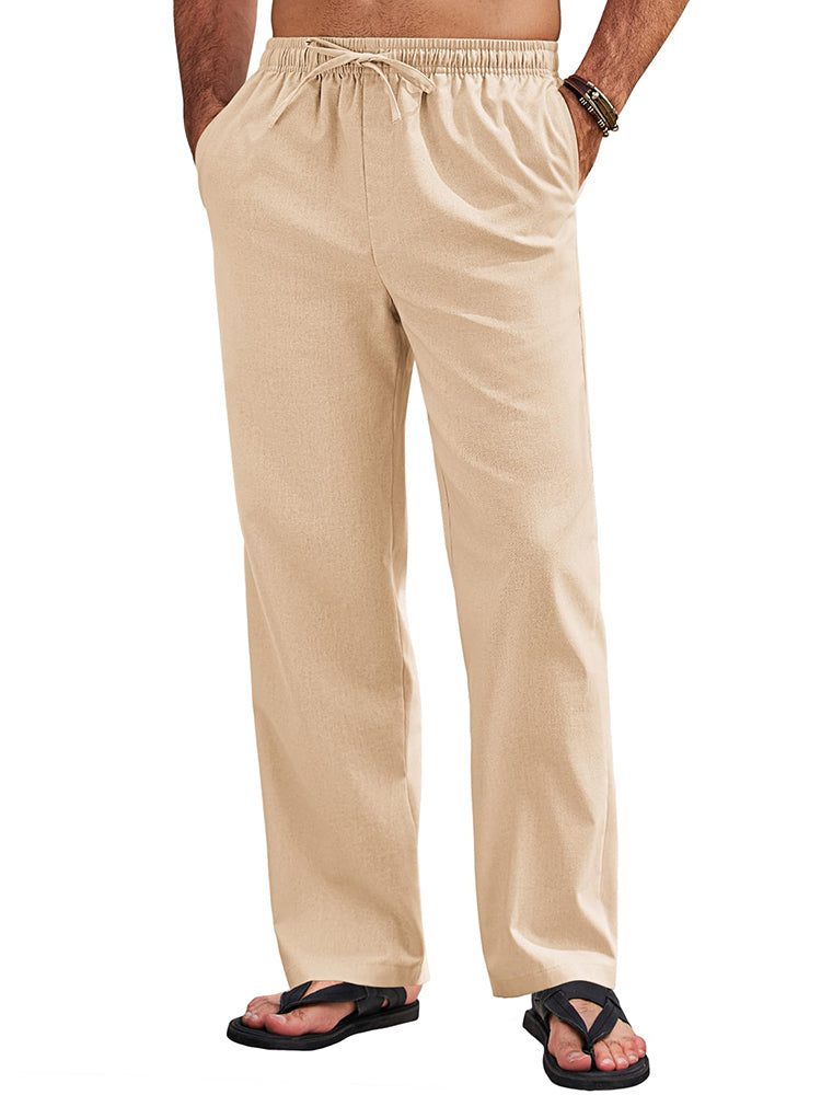 Pantalón de lino para playa y yoga