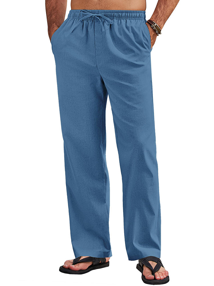 Pantalón de lino para playa y yoga