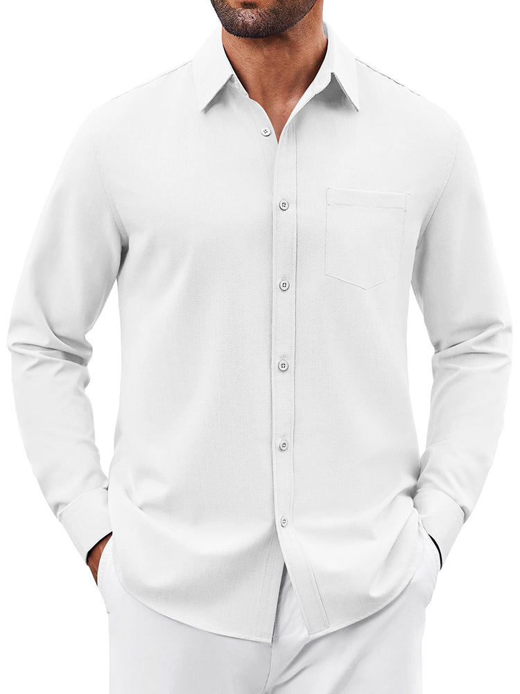 Camisa de vestir business casual de botones