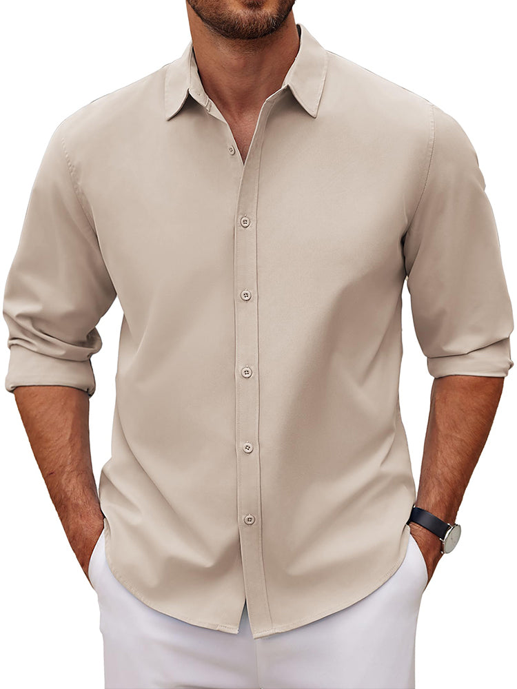 Camisa de vestir casual de botones